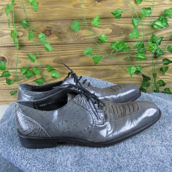 Stacy‎ Adams Men's Derby Oxfords Gray Leather Size 10.5 Medium Gently Used 2025 - Picture 3 of 7